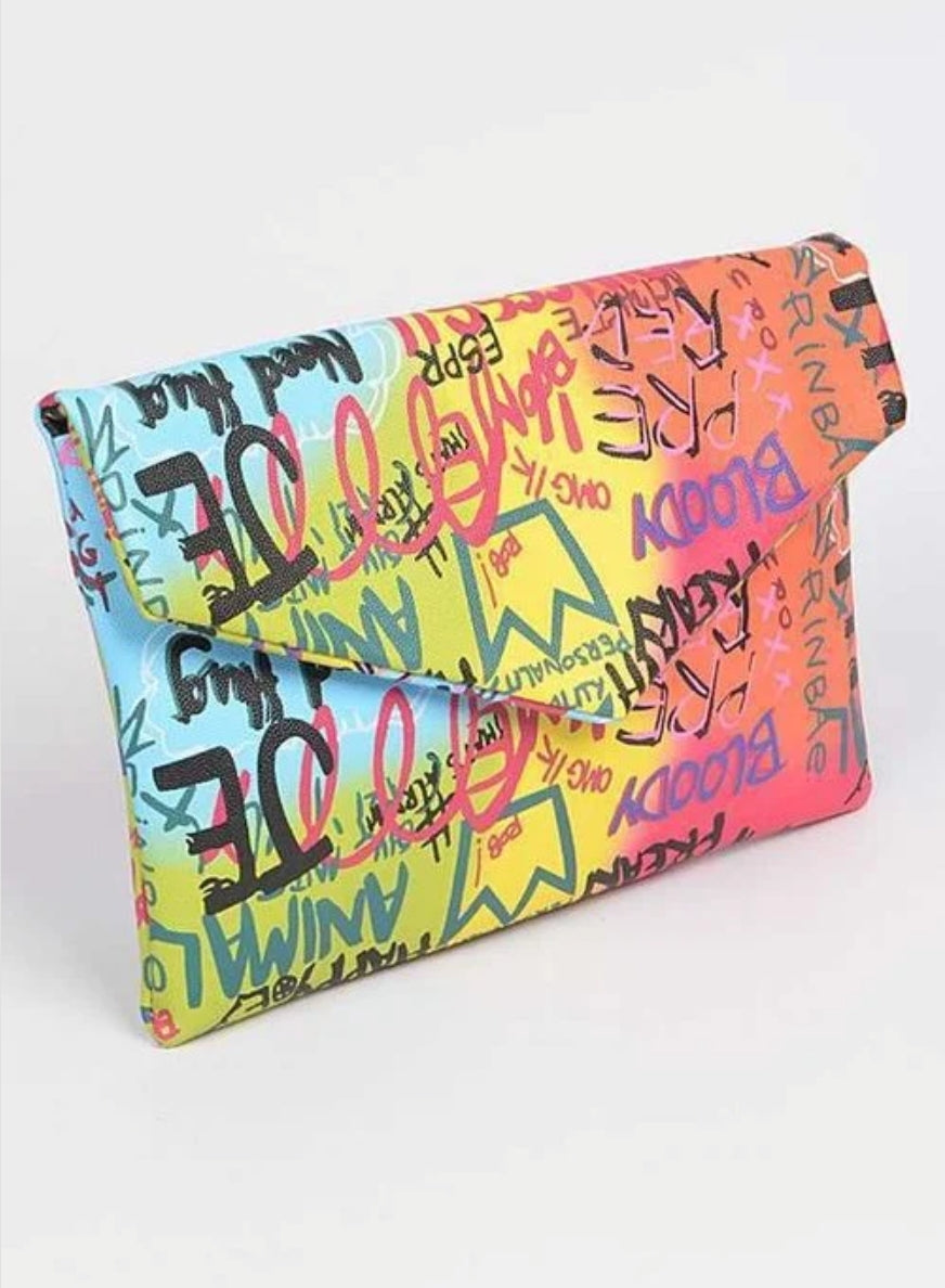 Graffiti Glam Clutch