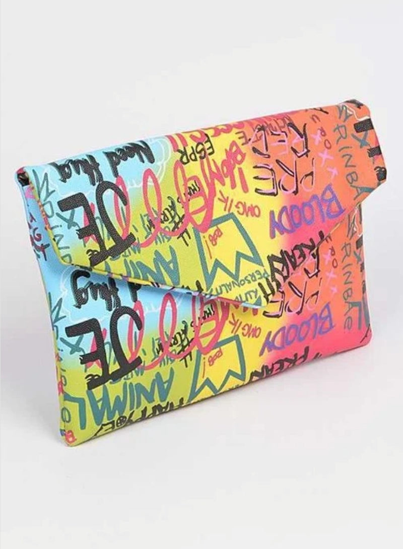 Graffiti Glam Clutch