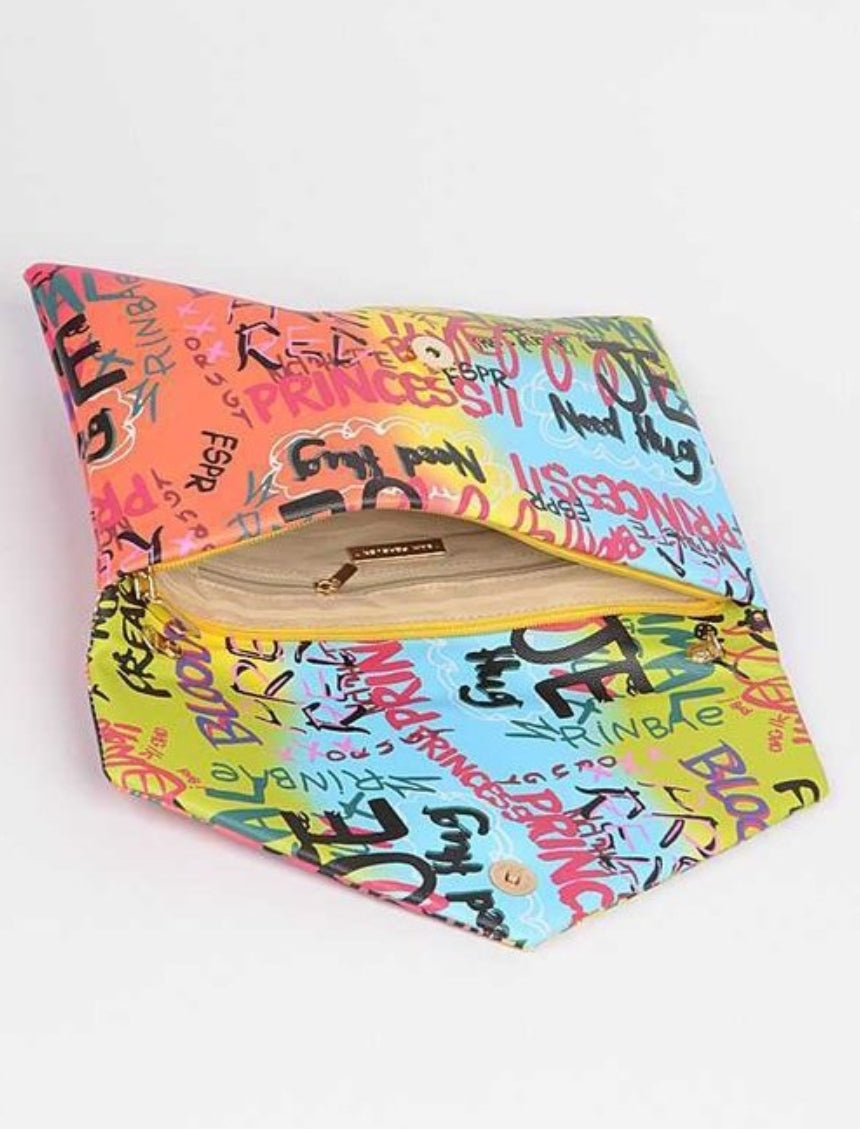 Graffiti Glam Clutch