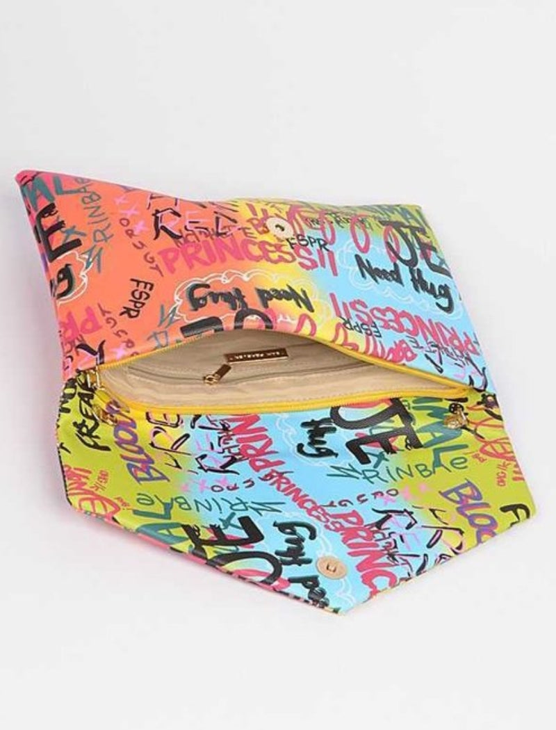Graffiti Glam Clutch