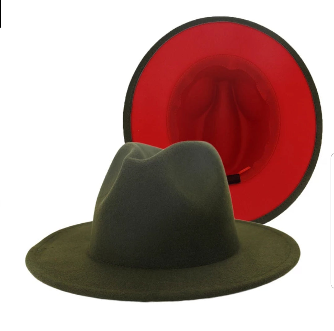 Red bottom Fedora Hat