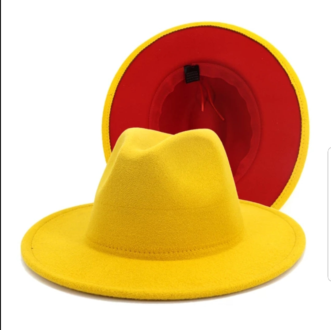 Red bottom Fedora Hat