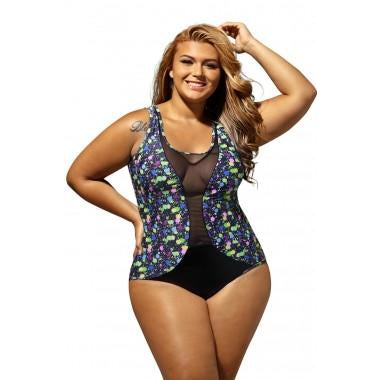 Paintball Mesh Monokini Swimsuit