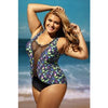 Paintball Mesh Monokini Swimsuit