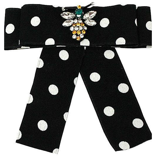Polka Dot Bow Tie Brooch