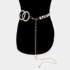 Rhinestone Double O Ring Belt
