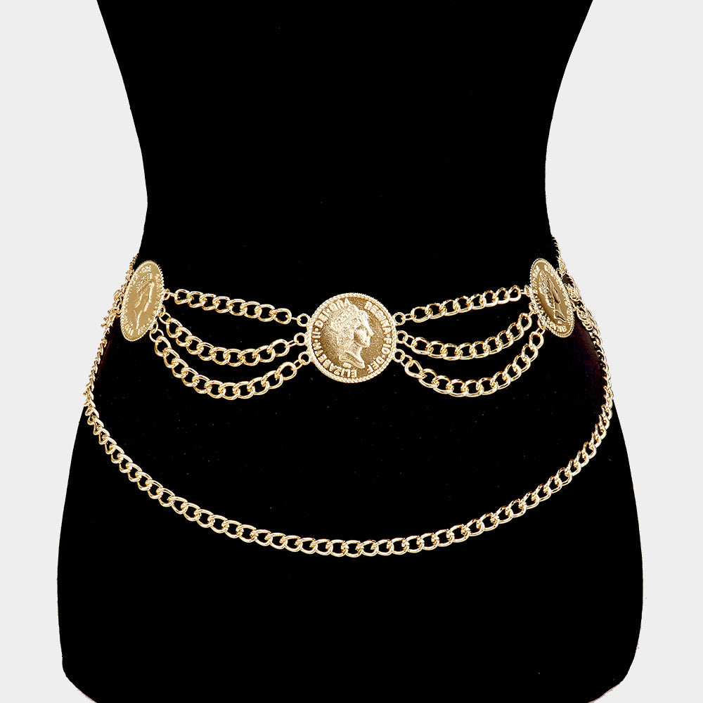 All the coins chain belt