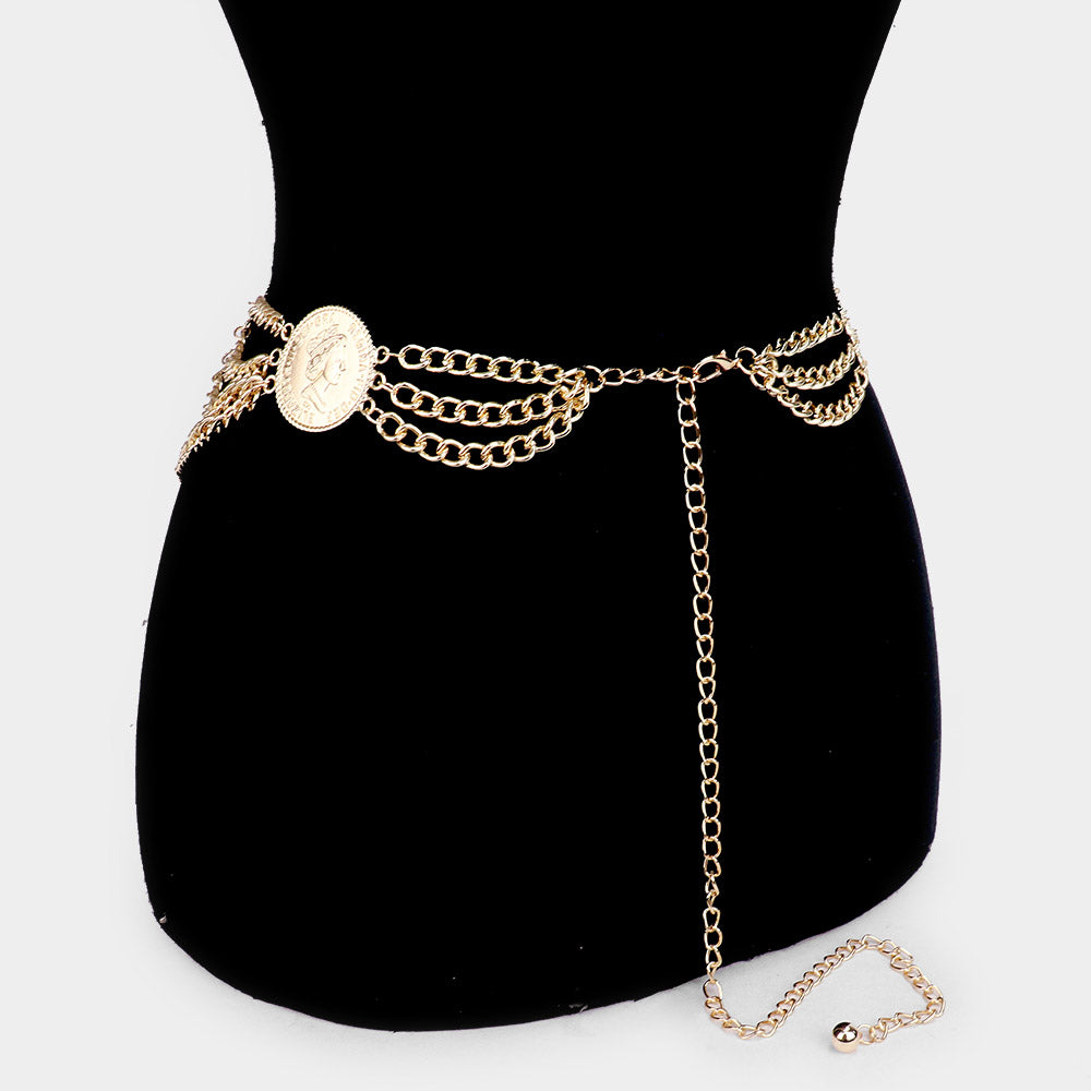 All the coins chain belt