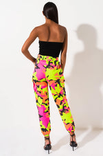 Neon Camo Cargo Pants