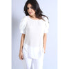 Ruffled Sleeve Chiffon Blouse (White)