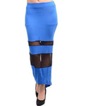 Royal Blue Bodycon Long Skirt
