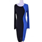 Color Block Bodycon Dress (Plus Size)