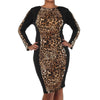 Leopard Print Bodycon Dress (Plus Size)