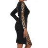 Leopard Print Bodycon Dress (Plus Size)